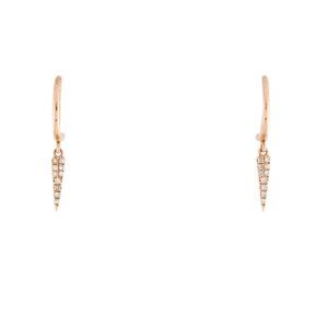 14K Rose Gold Diamond Spike Huggie Earrings The RealReal